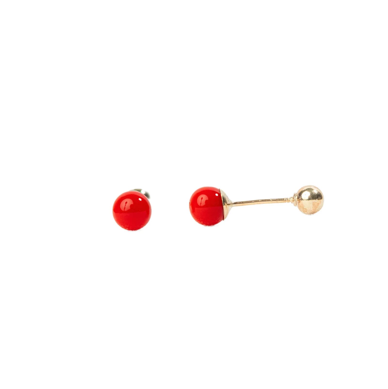 Stud Coral rojo para niña