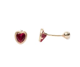 Stud corazón diamantado 1