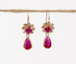 Rosa de oro 10kt con lágrima 1