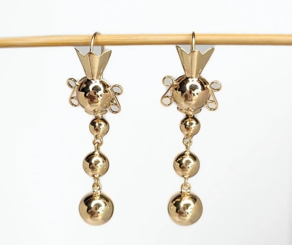 Tinaja Dorada 8mm con triple dorado