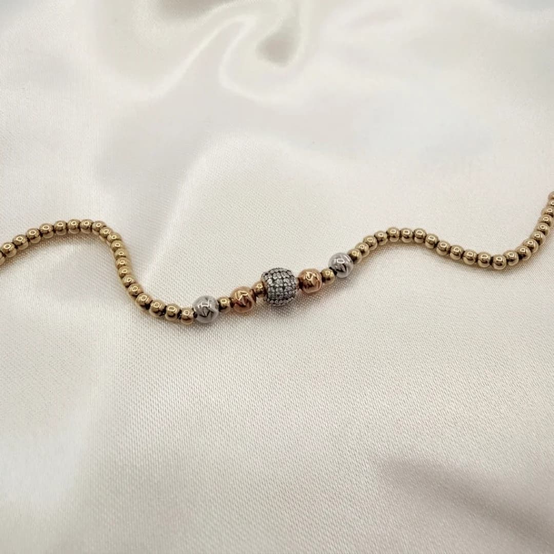 Pulsera Puntos de luz oro 10 kts