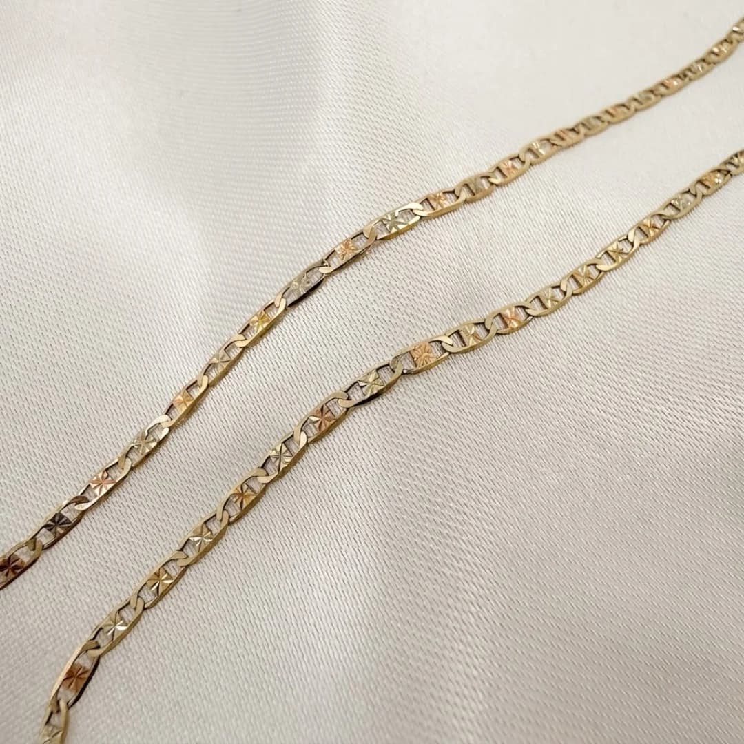 Cadena con Eslabón Valentino Oro 10k